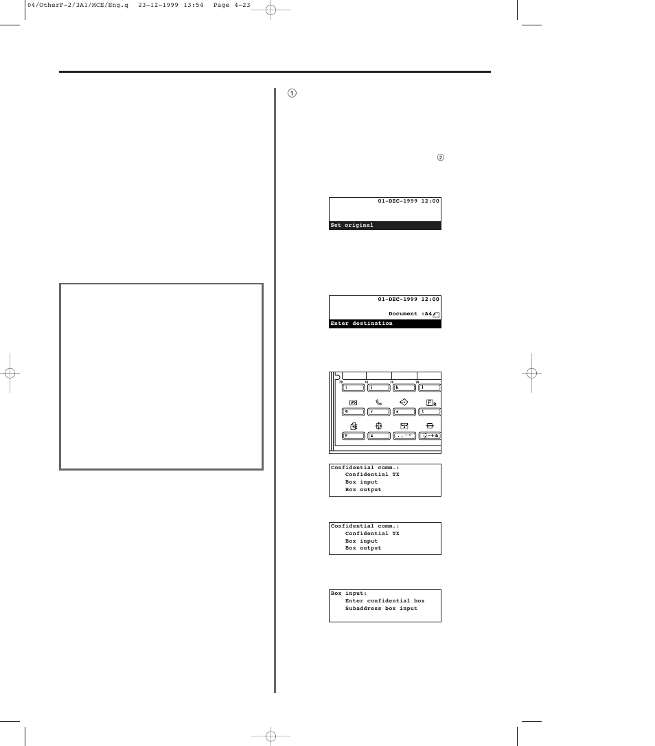 5) f-code based bulletin board communication, 1 entering documents into an f-code box, 5) f-code based bulletin board communication -23 | Entering documents into an f-code box -23 | TA Triumph-Adler DC 2023 User Manual | Page 95 / 167