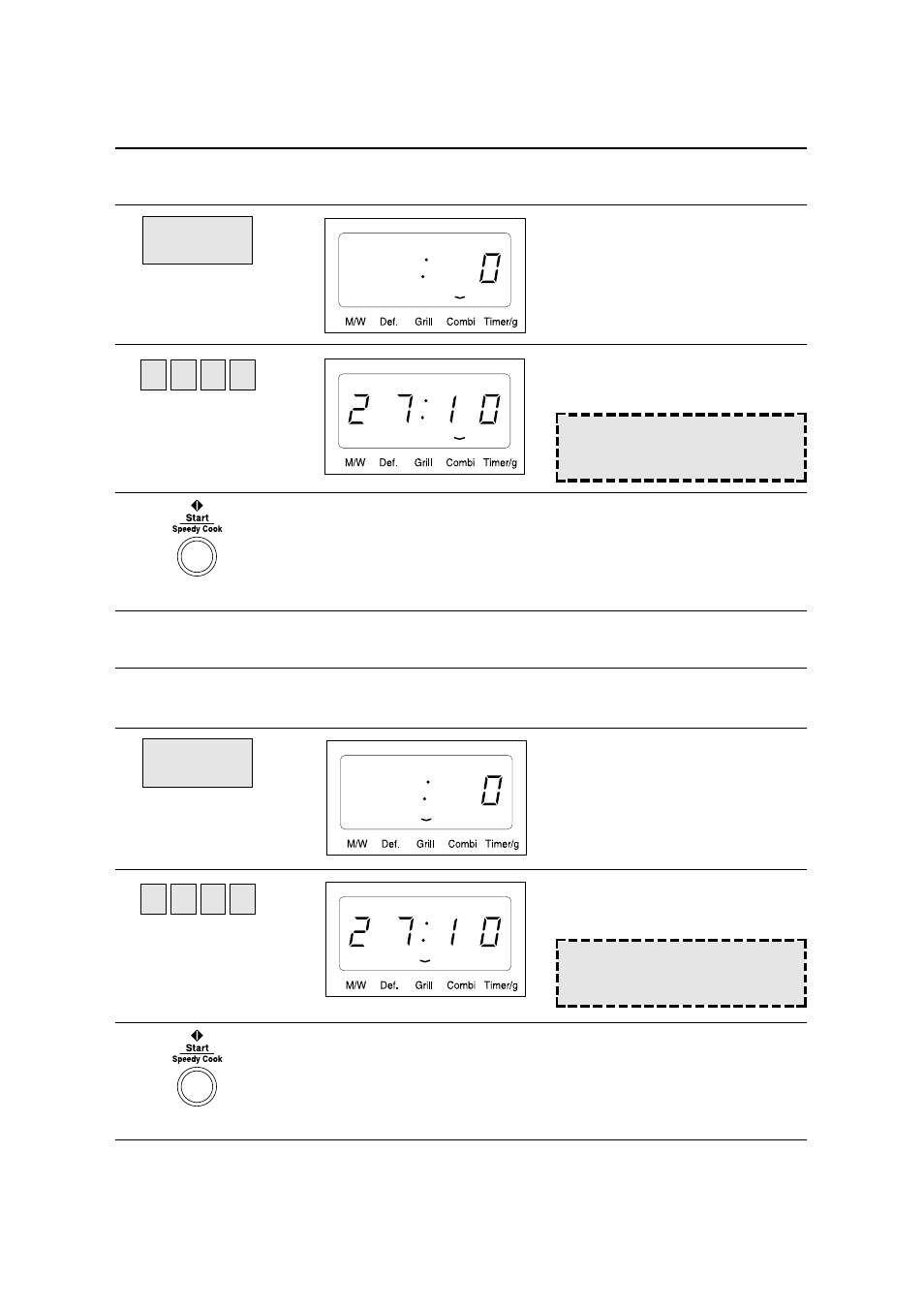 Grill cooking, Combi cooking | Daewoo KQG-868G7S User Manual | Page 17 / 35