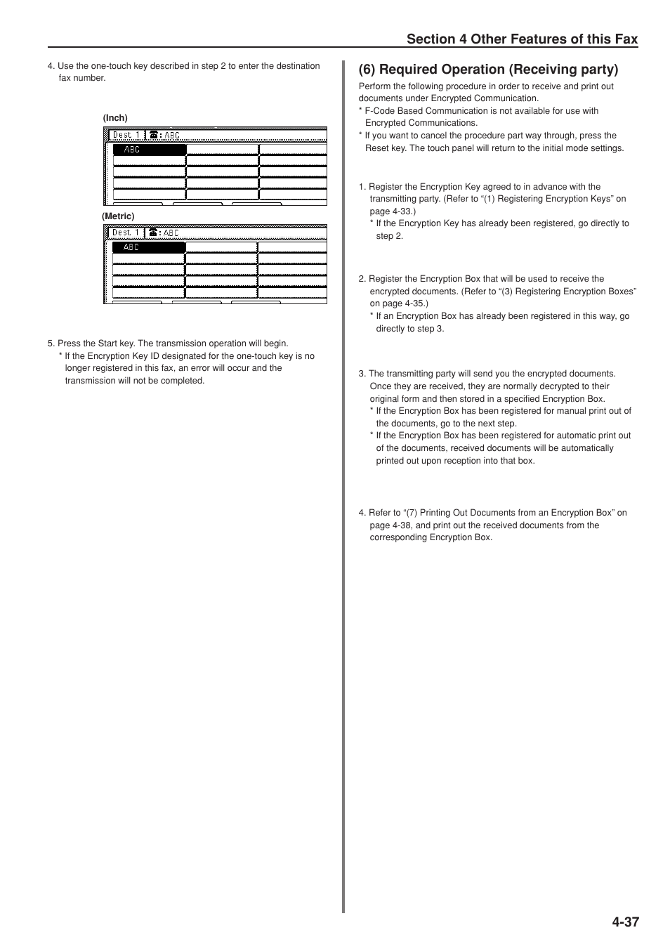 6) required operation (receiving party) | TA Triumph-Adler DC 2025 User Manual | Page 100 / 147