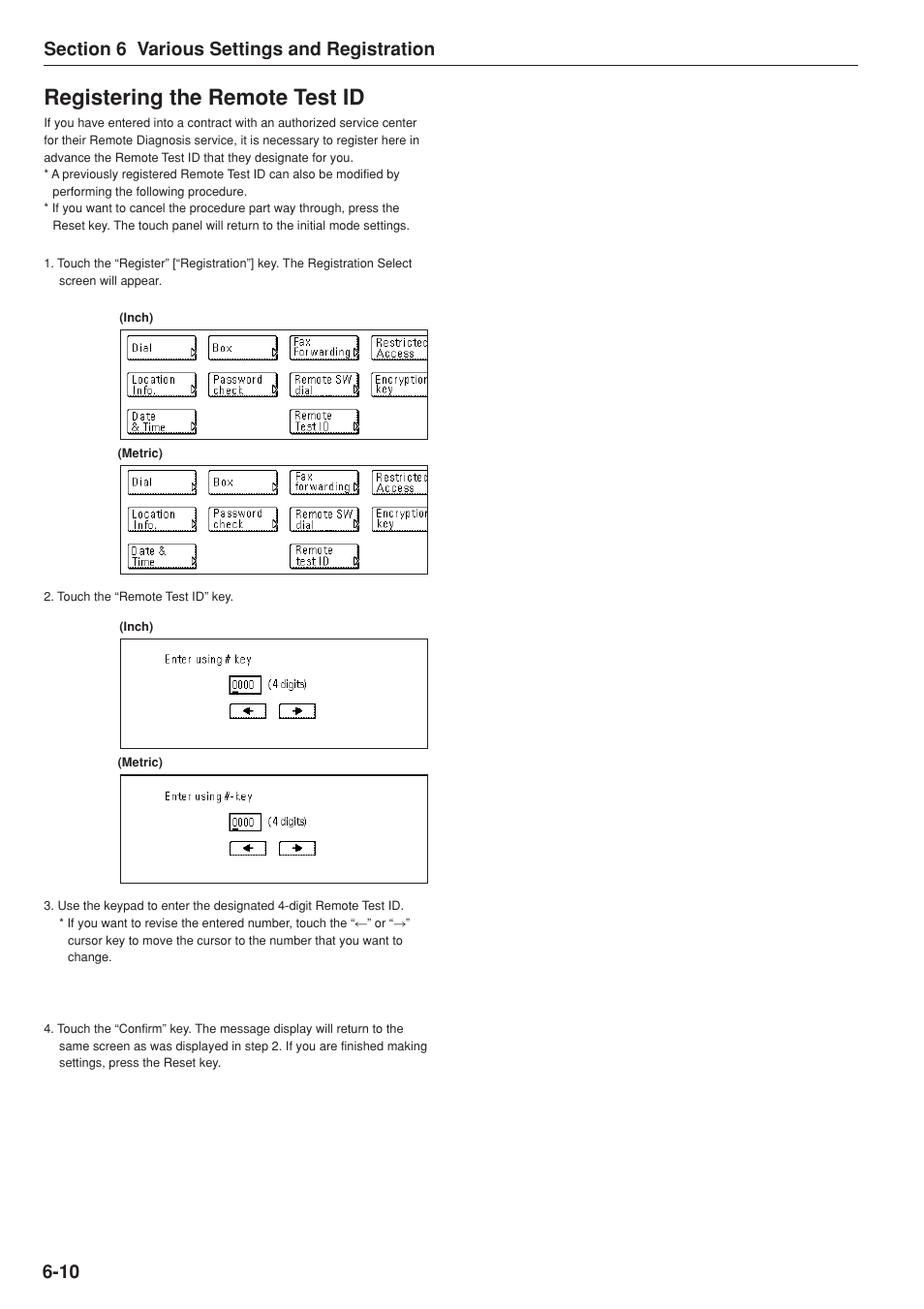 Registering the remote test id | TA Triumph-Adler DC 2025 User Manual | Page 122 / 147