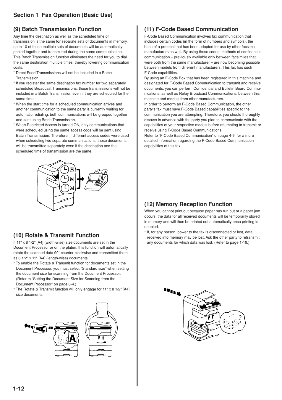 10) rotate & transmit function, 11) f-code based communication | TA Triumph-Adler DC 2025 User Manual | Page 20 / 147