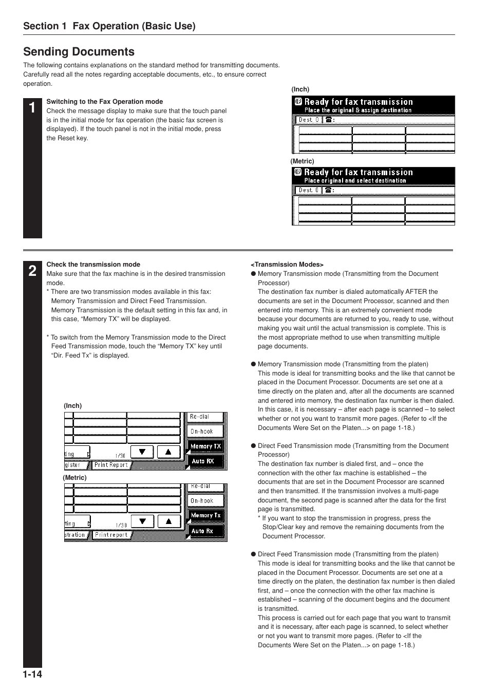Sending documents | TA Triumph-Adler DC 2025 User Manual | Page 22 / 147
