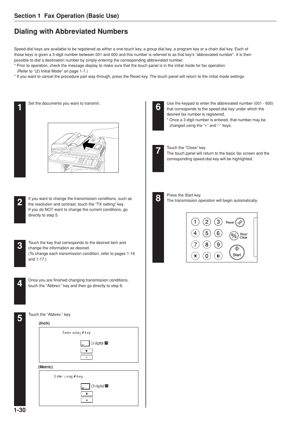 Dialing with abbreviated numbers | TA Triumph-Adler DC 2025 User Manual | Page 38 / 147