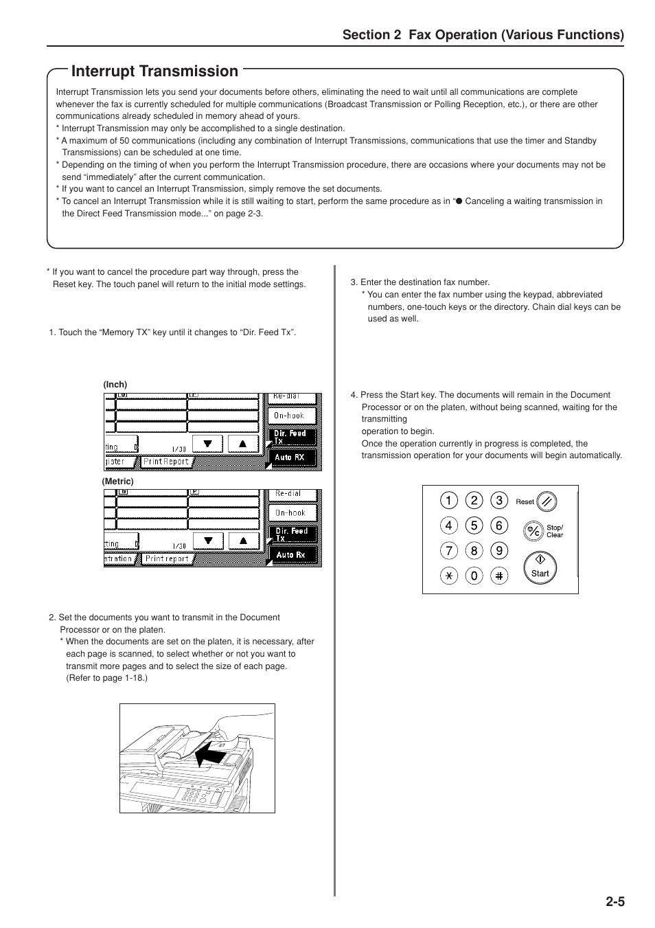 Interrupt transmission | TA Triumph-Adler DC 2025 User Manual | Page 46 / 147