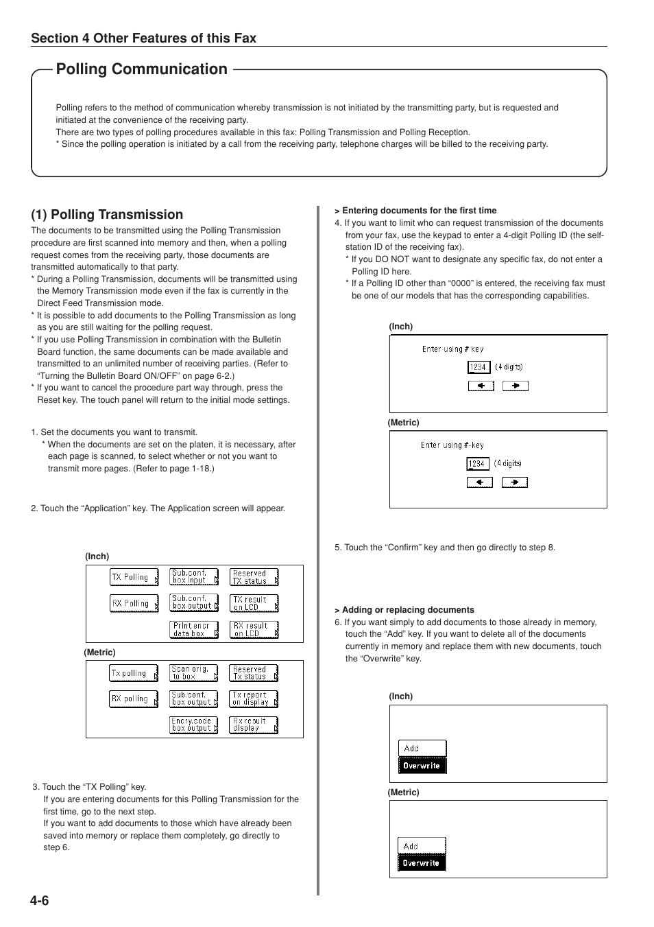 Polling communication, 1) polling transmission | TA Triumph-Adler DC 2025 User Manual | Page 69 / 147