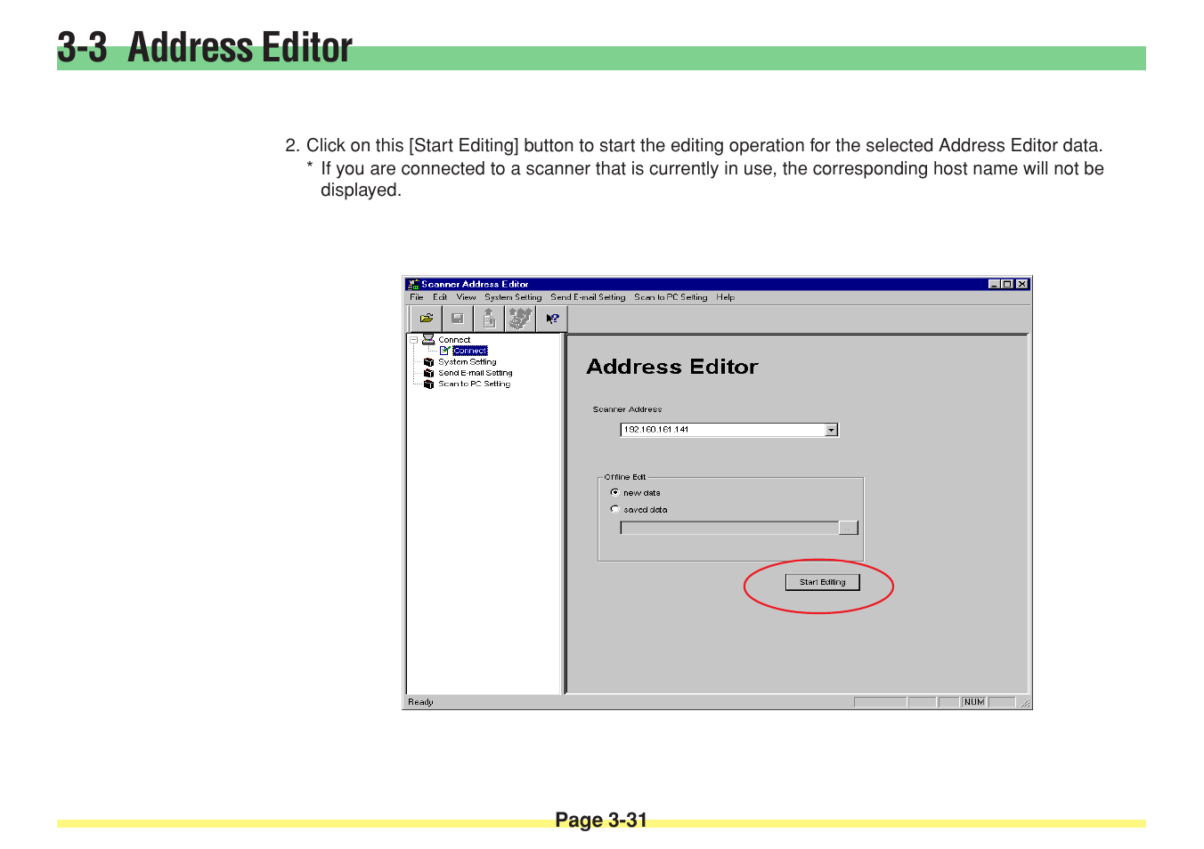 3 address editor | TA Triumph-Adler DC 2025 User Manual | Page 104 / 182