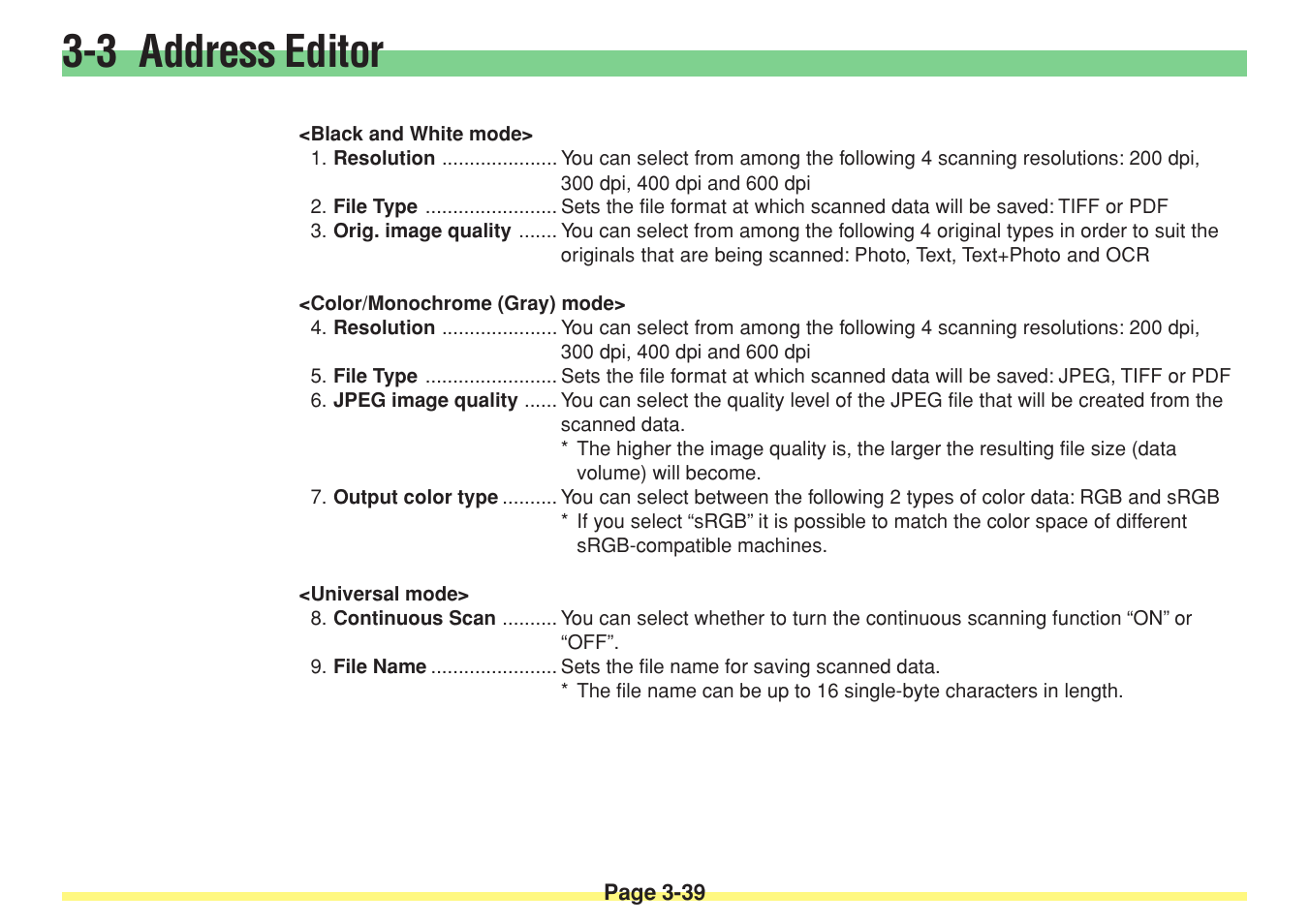 3 address editor | TA Triumph-Adler DC 2025 User Manual | Page 112 / 182