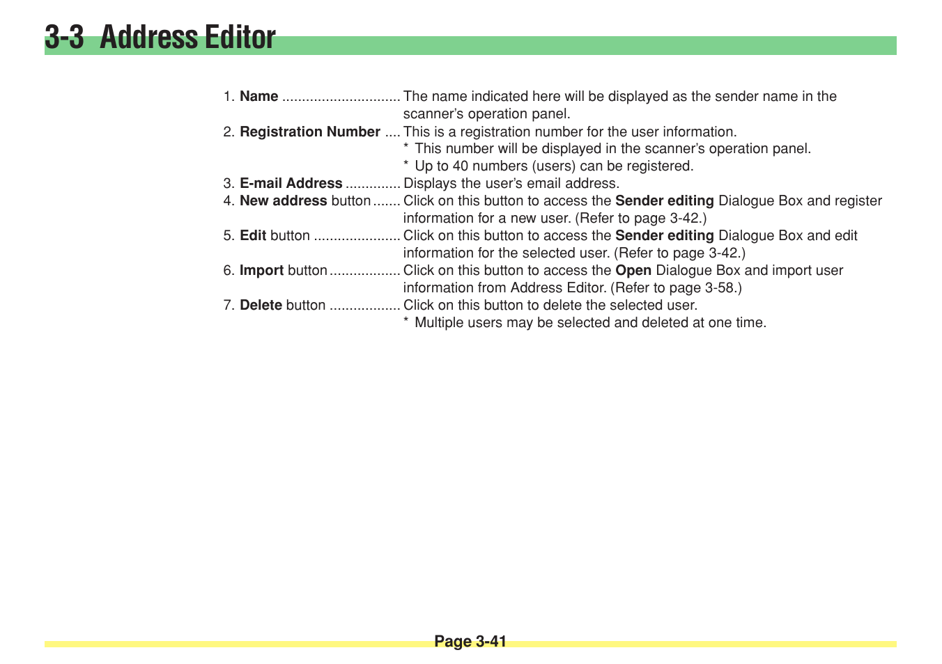 3 address editor | TA Triumph-Adler DC 2025 User Manual | Page 114 / 182