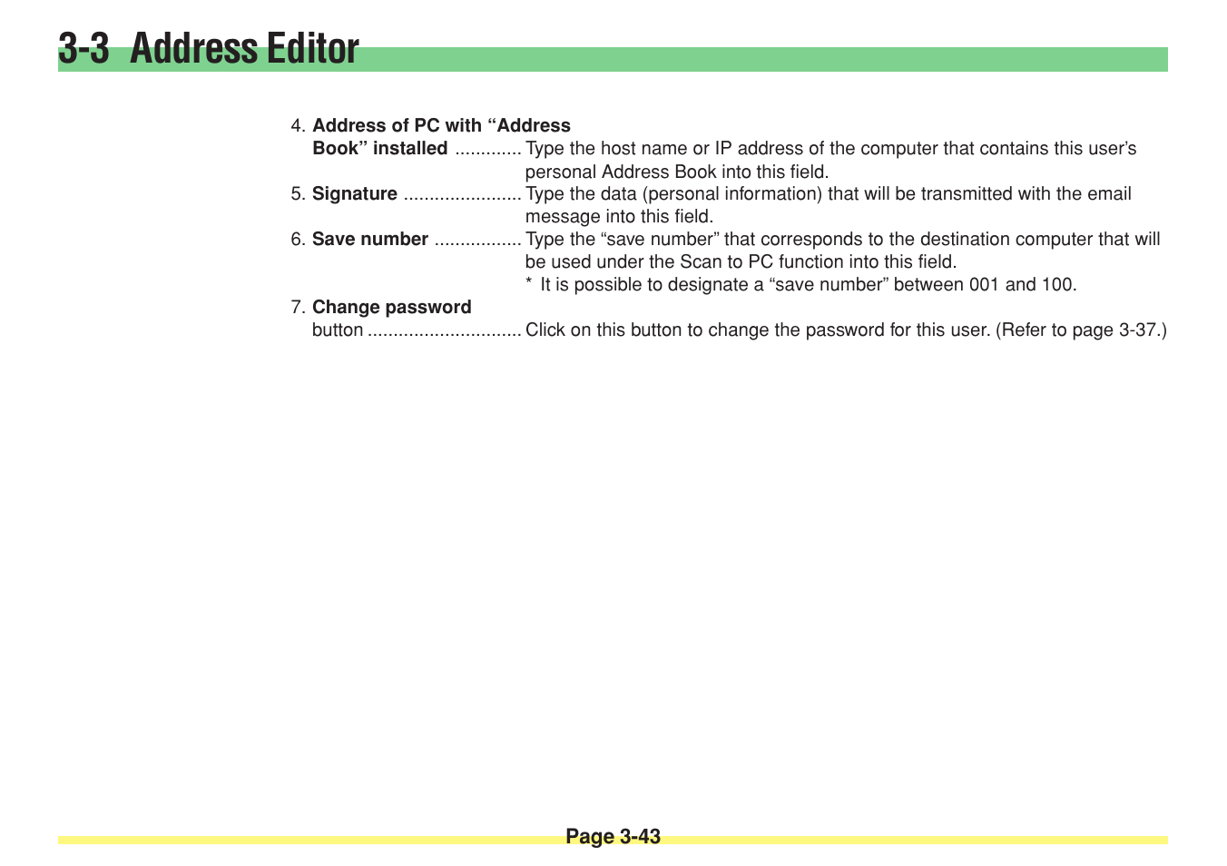 3 address editor | TA Triumph-Adler DC 2025 User Manual | Page 116 / 182
