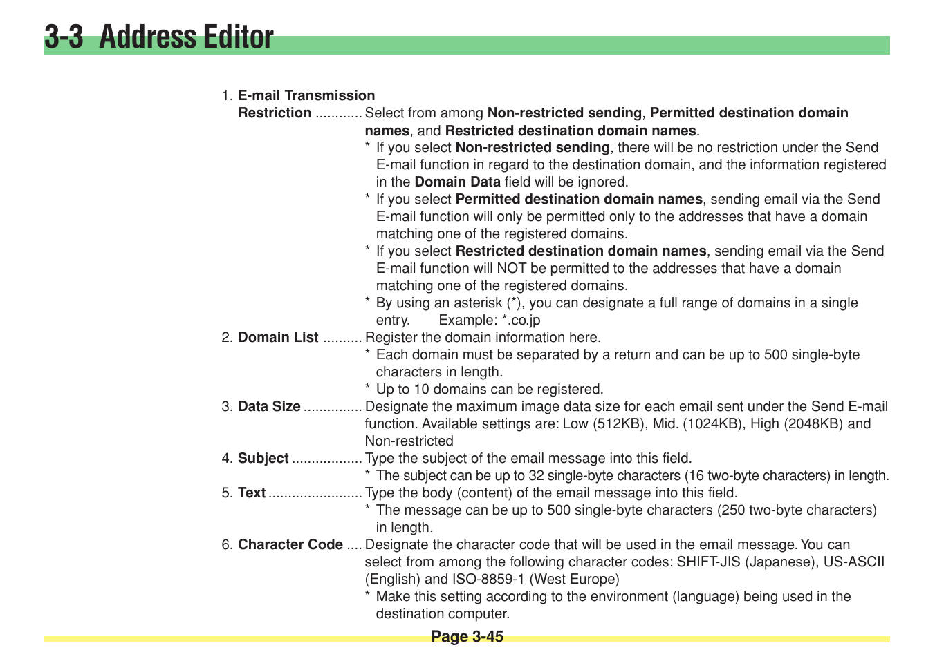 3 address editor | TA Triumph-Adler DC 2025 User Manual | Page 118 / 182