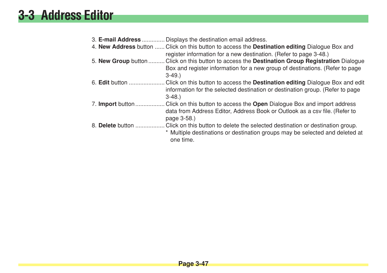 3 address editor | TA Triumph-Adler DC 2025 User Manual | Page 120 / 182