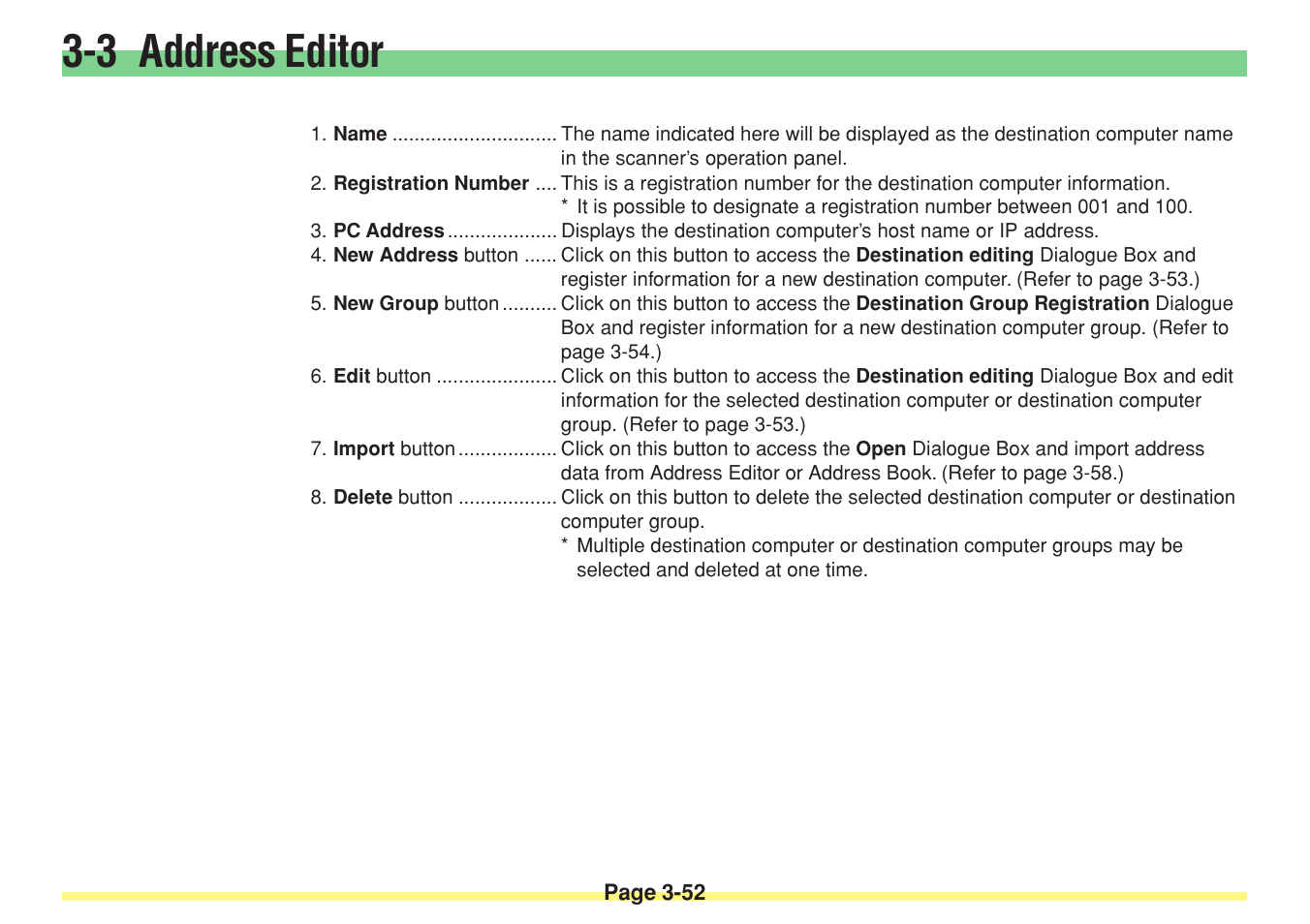 3 address editor | TA Triumph-Adler DC 2025 User Manual | Page 125 / 182