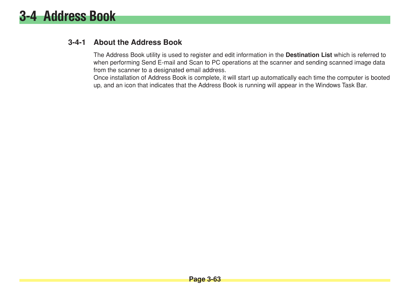 4 address book, 4-1 about the address book, Settings and registra- tion using address book | 4 address book -63, About the address book -63 | TA Triumph-Adler DC 2025 User Manual | Page 136 / 182