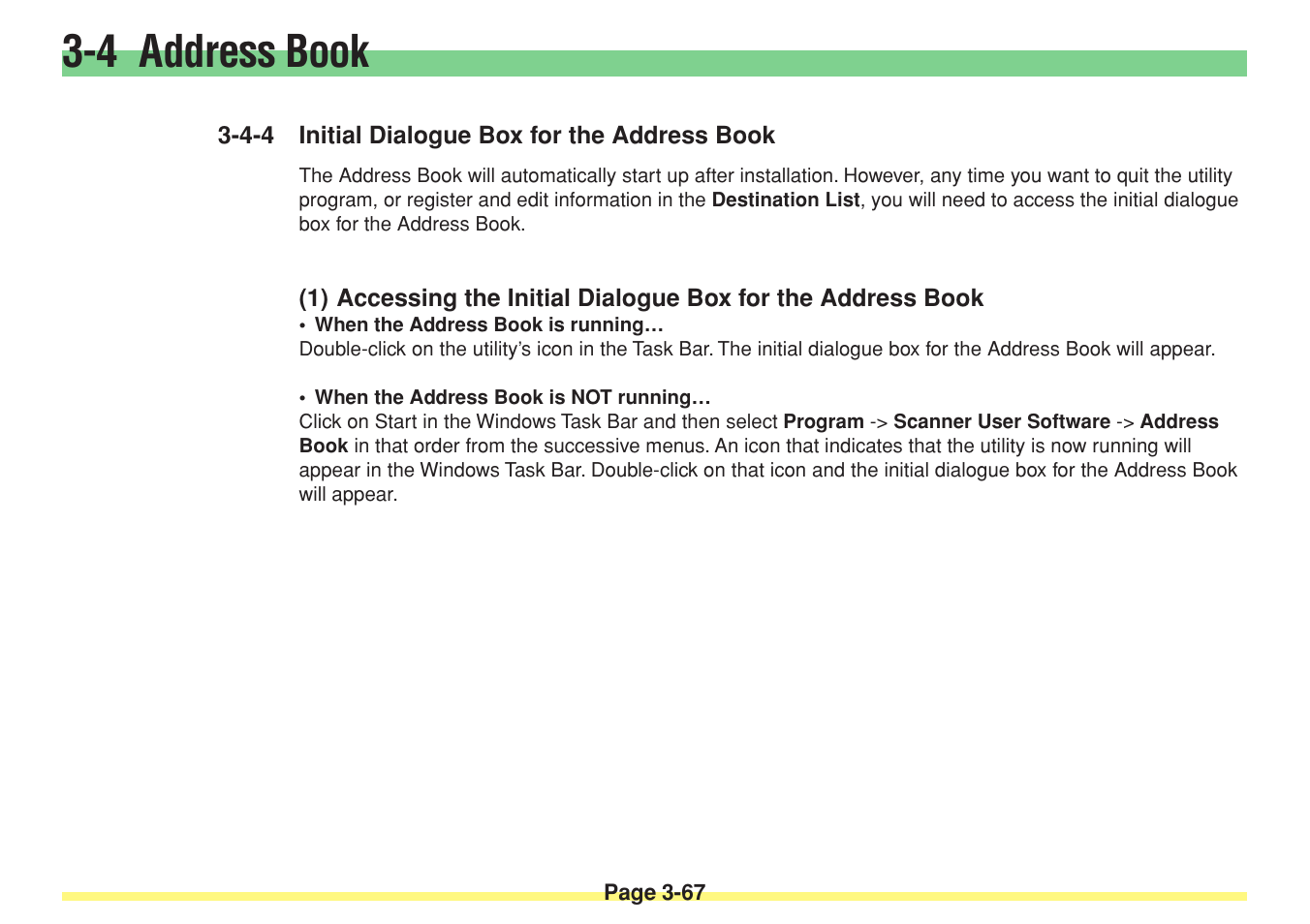 4-4 initial dialogue box for the address book, Initial dialogue box for the address book -67 (1), 4 address book | TA Triumph-Adler DC 2025 User Manual | Page 140 / 182