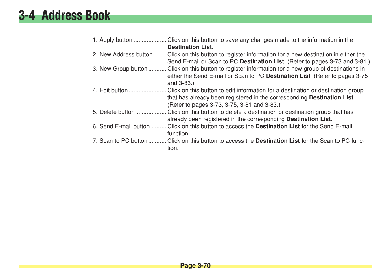 4 address book | TA Triumph-Adler DC 2025 User Manual | Page 143 / 182