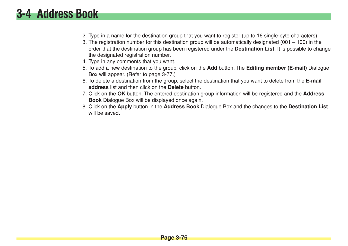 4 address book | TA Triumph-Adler DC 2025 User Manual | Page 149 / 182
