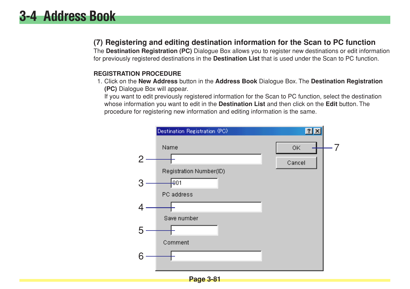 4 address book | TA Triumph-Adler DC 2025 User Manual | Page 154 / 182