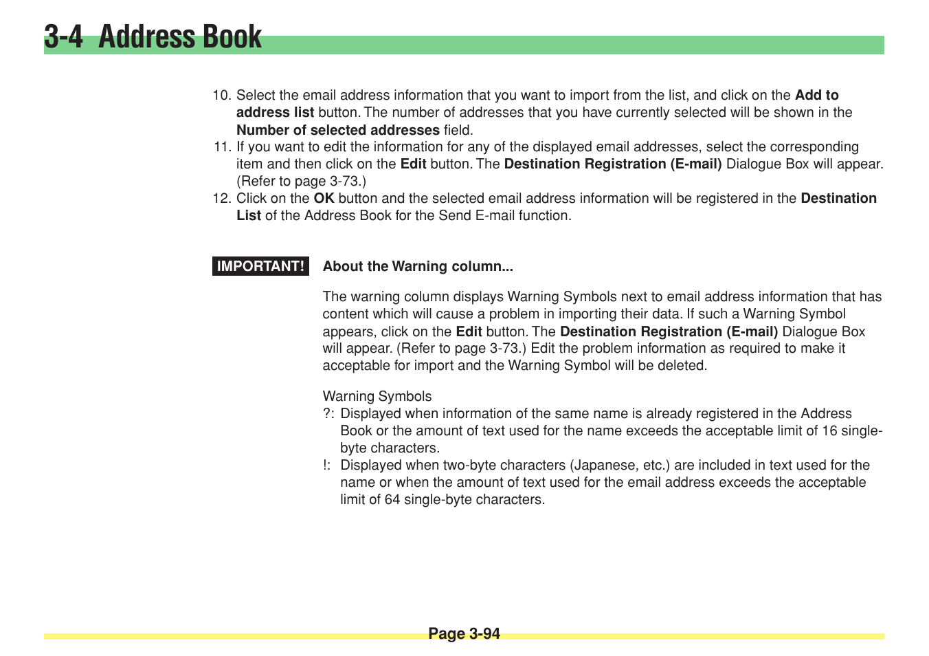 4 address book | TA Triumph-Adler DC 2025 User Manual | Page 167 / 182