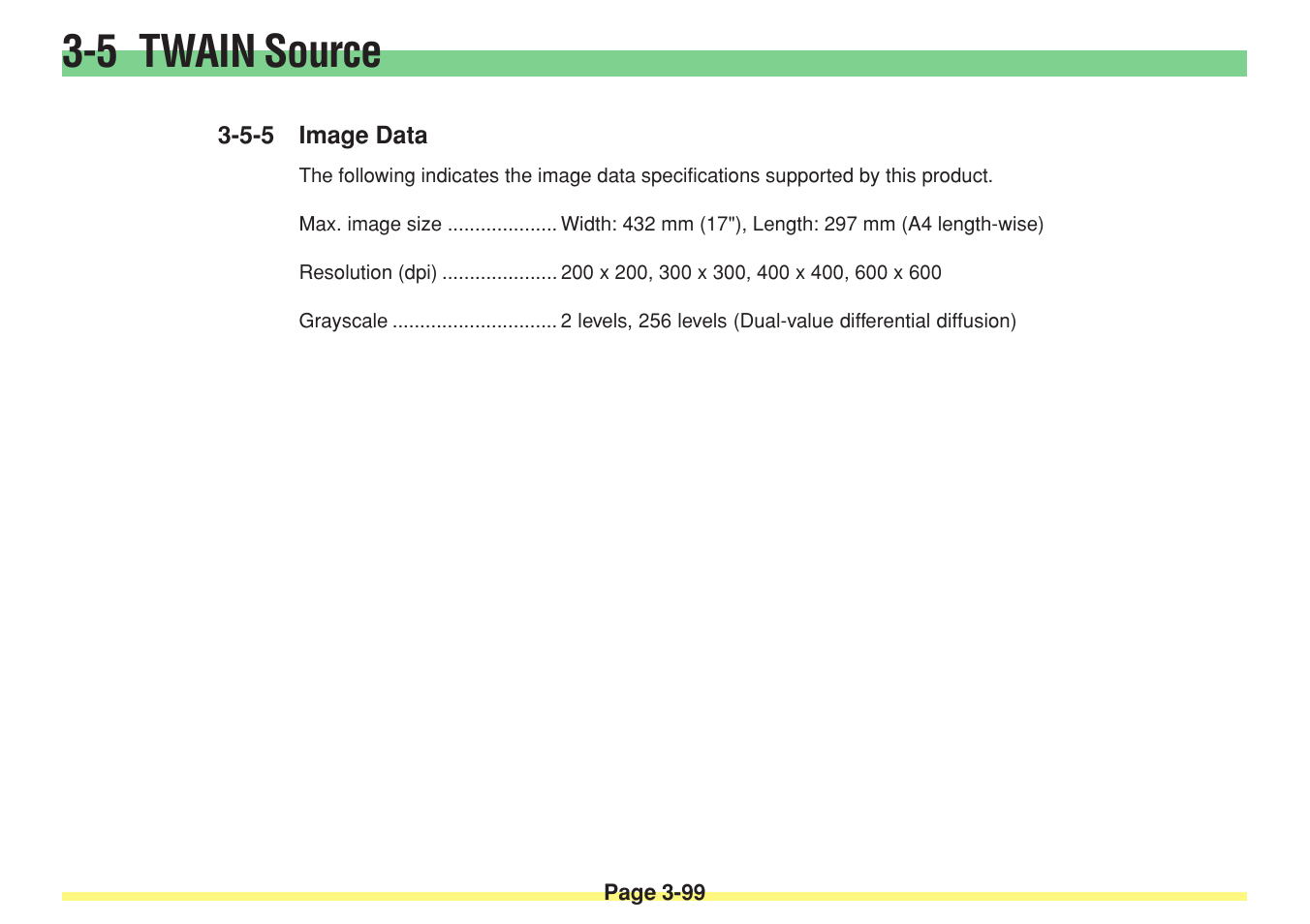 5-5 image data, Image data -99, 5 twain source | TA Triumph-Adler DC 2025 User Manual | Page 172 / 182
