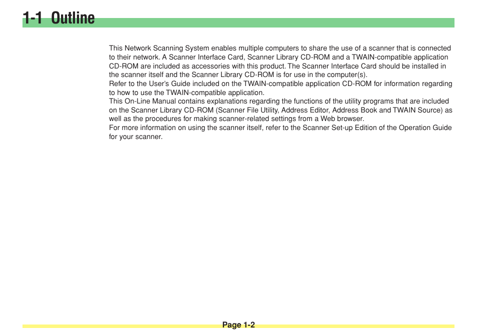 1 outline, 1 outline -2 | TA Triumph-Adler DC 2025 User Manual | Page 19 / 182
