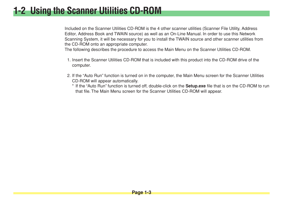2 using the scanner utilities cd-rom, 2 using the scanner utilities cd-rom -3 | TA Triumph-Adler DC 2025 User Manual | Page 20 / 182