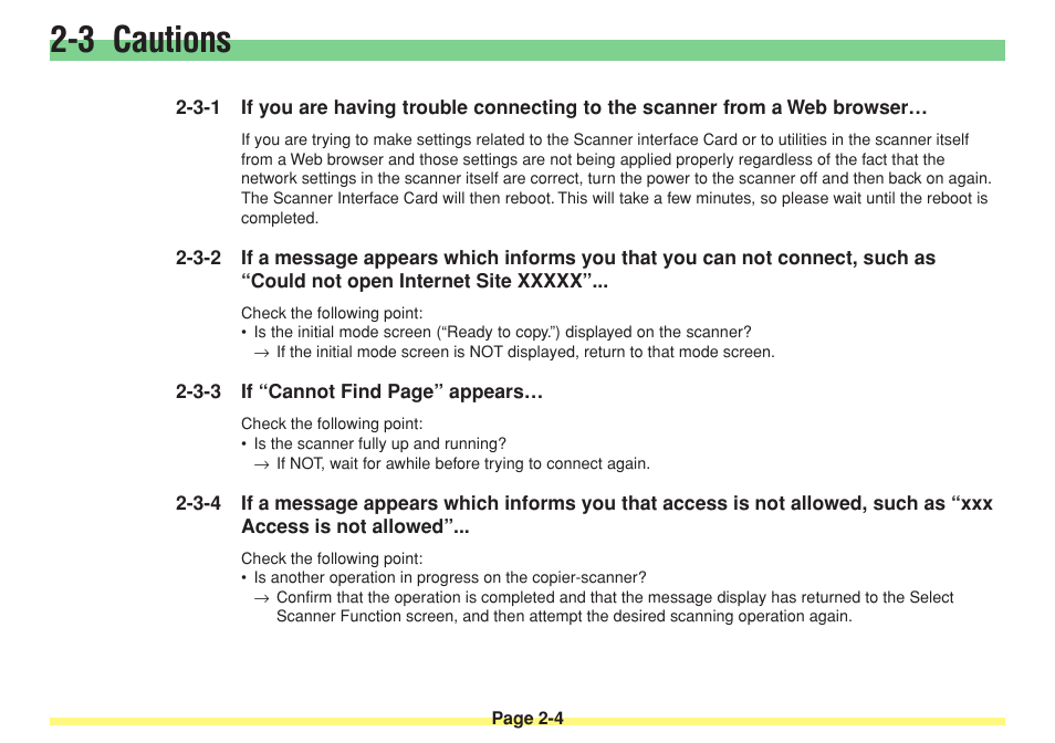 3 cautions, 3 cautions -4 | TA Triumph-Adler DC 2025 User Manual | Page 40 / 182