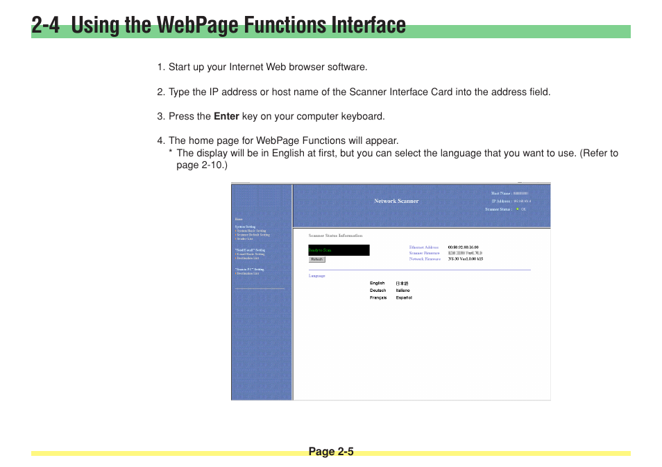 4 using the webpage functions interface | TA Triumph-Adler DC 2025 User Manual | Page 41 / 182