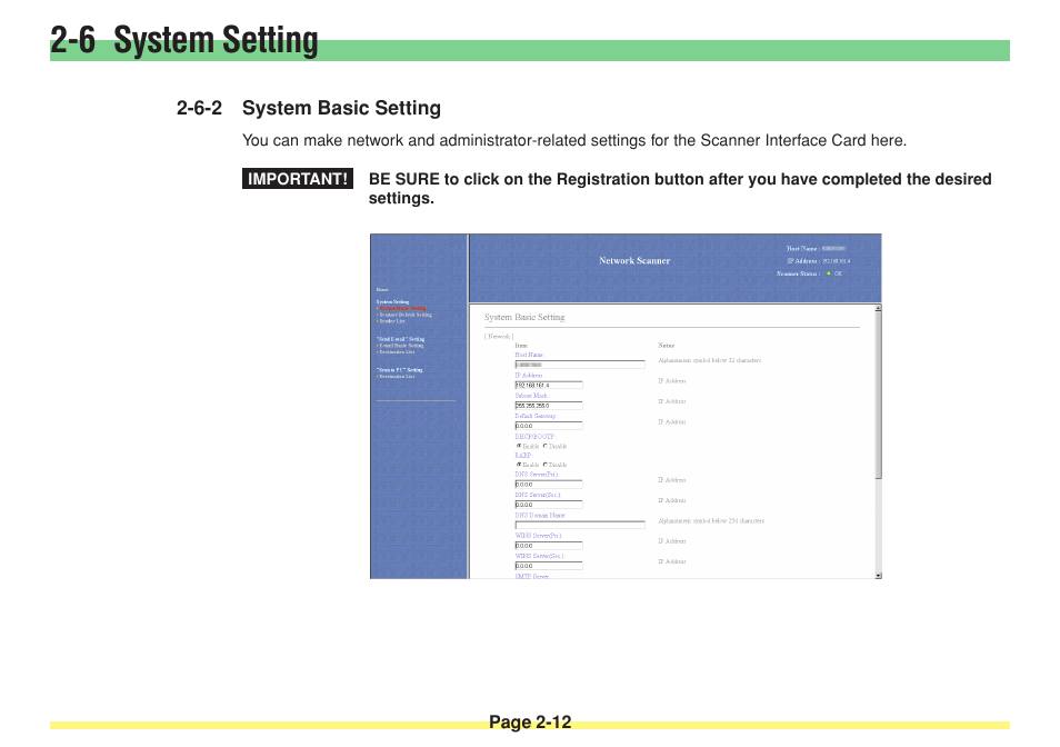 6-2 system basic setting, System basic setting -12, 6 system setting | TA Triumph-Adler DC 2025 User Manual | Page 48 / 182