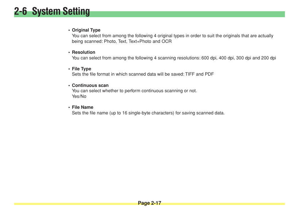 6 system setting | TA Triumph-Adler DC 2025 User Manual | Page 53 / 182