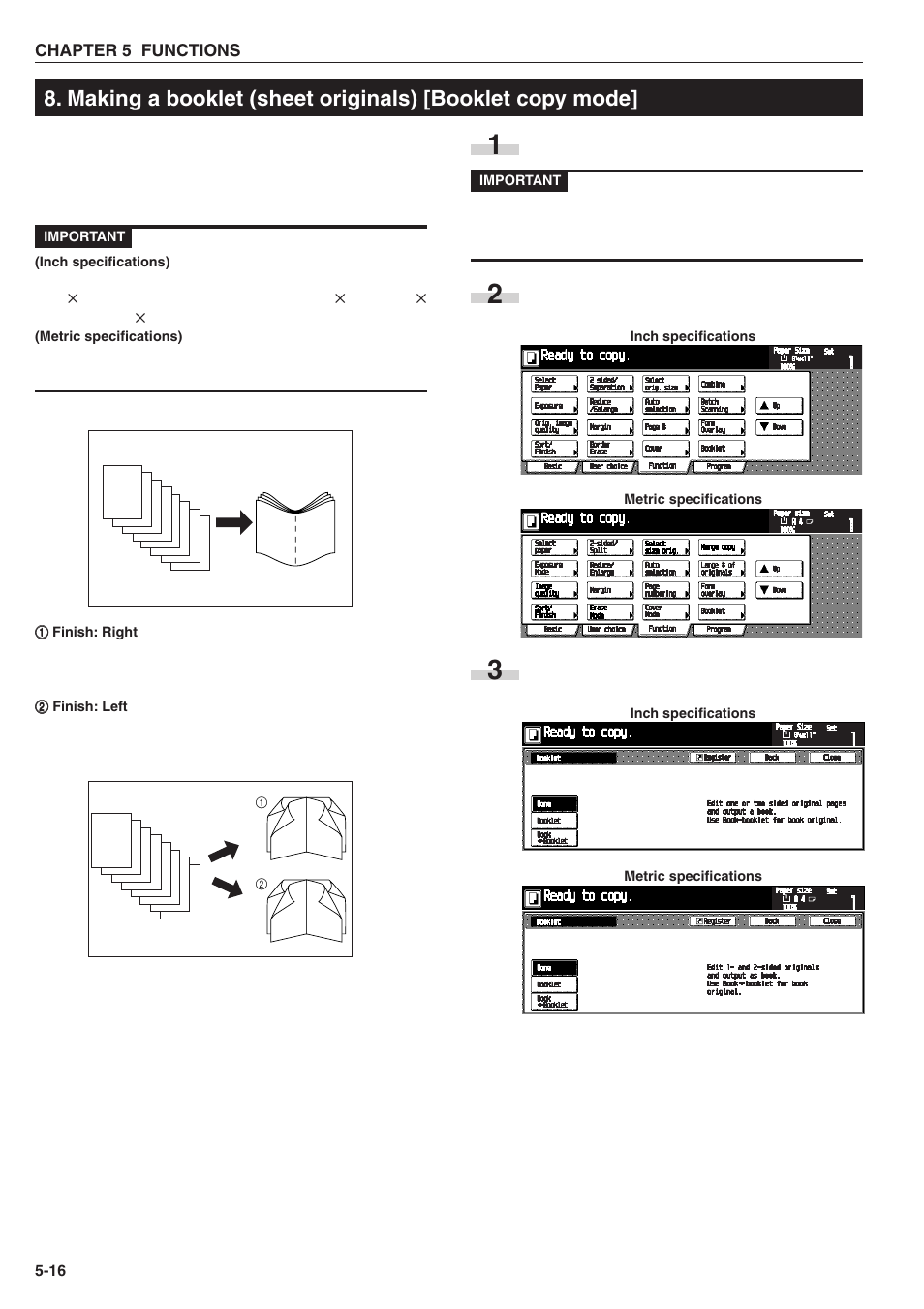 Chapter 5 functions | TA Triumph-Adler DC 2025 User Manual | Page 48 / 139