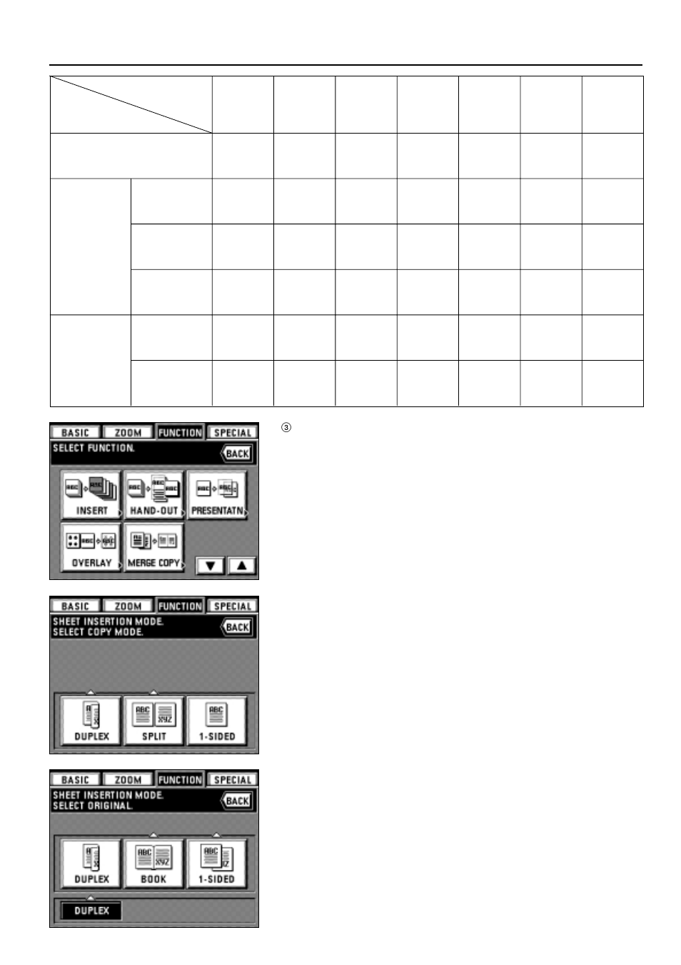 3 how to make copies in the sheet insertion mode, Functions | TA Triumph-Adler DC 2042 User Manual | Page 36 / 109