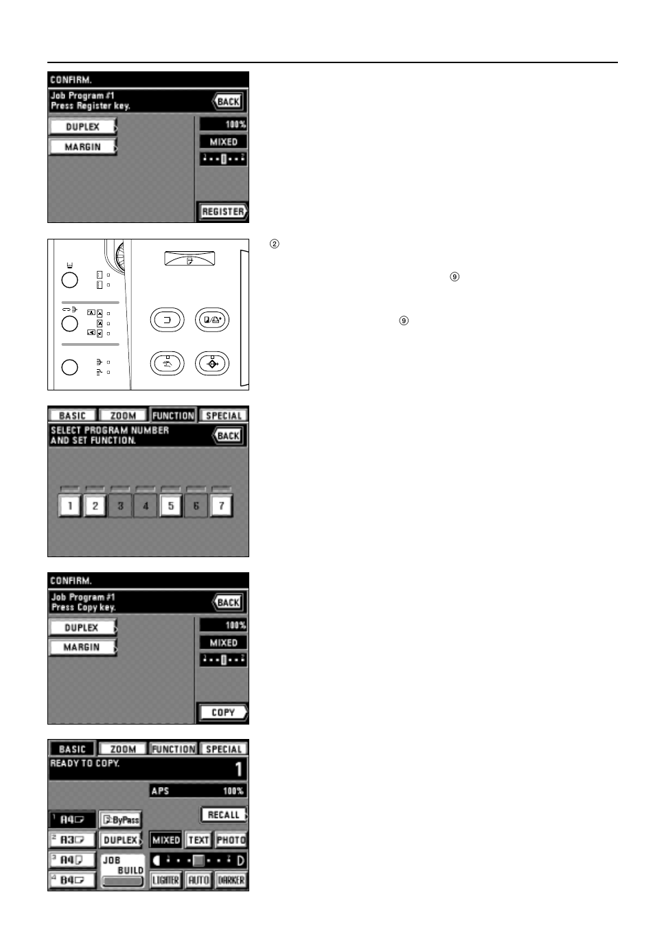2 calling up a program, 21) recall mode, Functions | TA Triumph-Adler DC 2042 User Manual | Page 50 / 109
