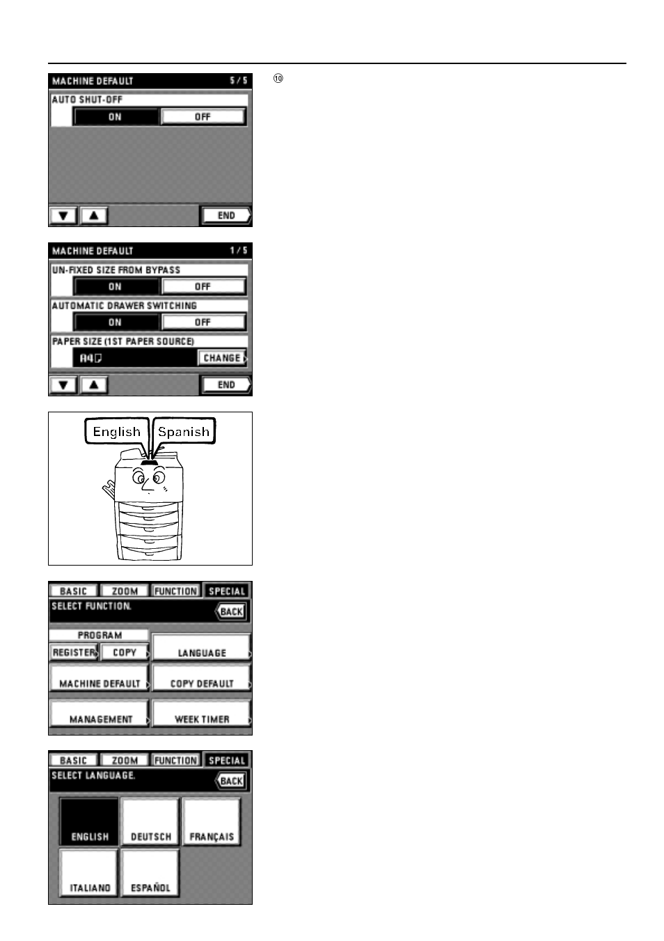 4) language of touch panel, Copier management | TA Triumph-Adler DC 2042 User Manual | Page 84 / 109