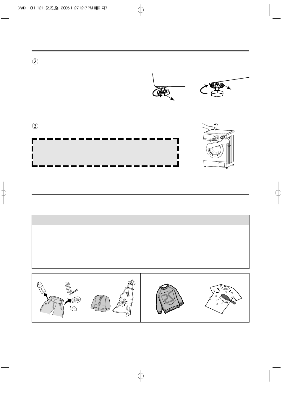 Operating your washer | Daewoo DWD-F1011  EN User Manual | Page 7 / 23