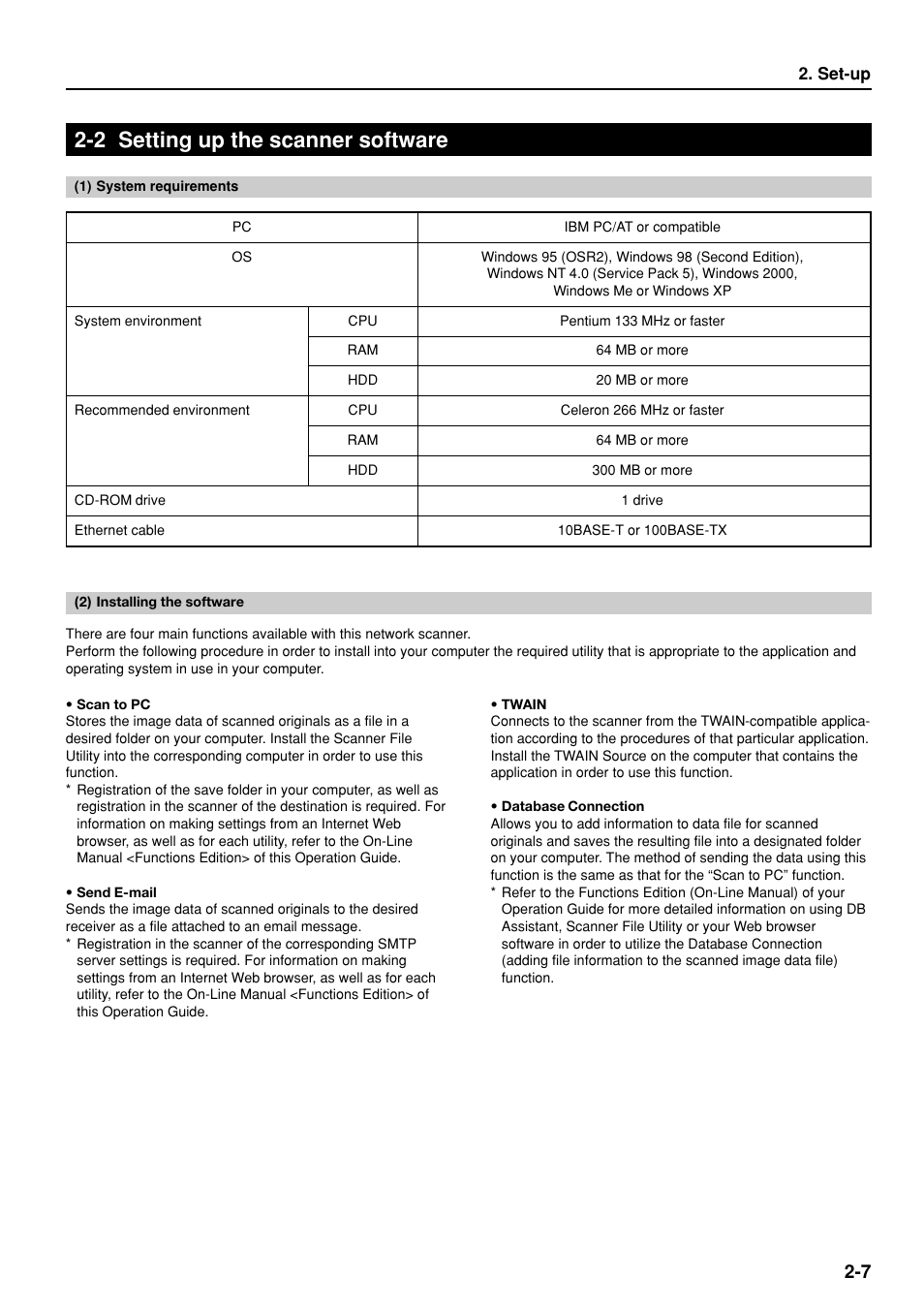 2 setting up the scanner software | TA Triumph-Adler DC 2045 User Manual | Page 17 / 32