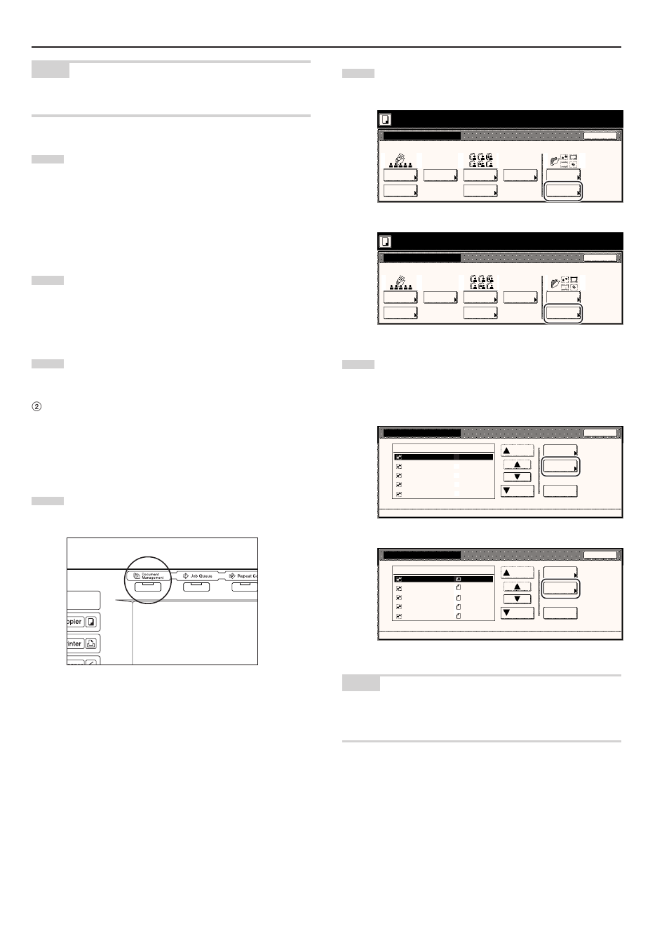 Select function, Metric specifications | TA Triumph-Adler DC 2045 User Manual | Page 114 / 244