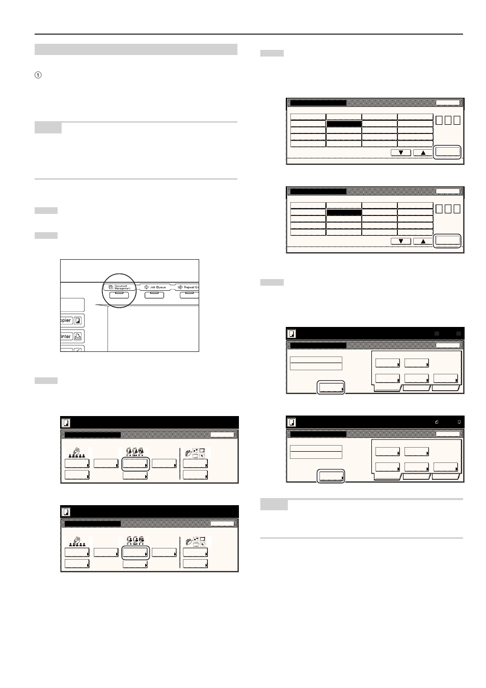 4) synergy print boxes, Select function, Ready to register document(s) | Set the documents to be stored, Metric specifications | TA Triumph-Adler DC 2045 User Manual | Page 121 / 244