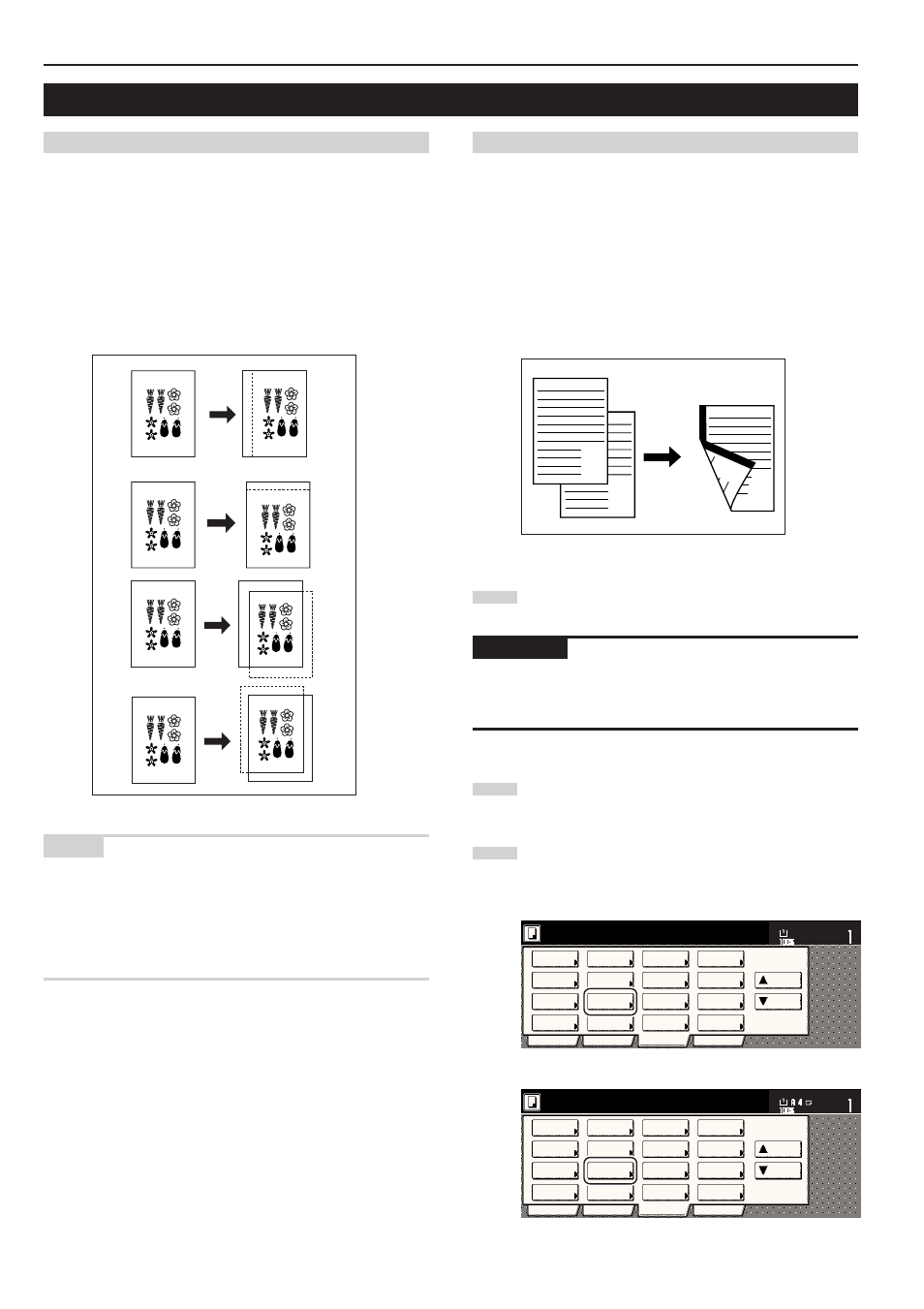 Ab b, Making a margin space on the copies [margin mode, 1) standard margin | 2) separate front and back margin settings | TA Triumph-Adler DC 2045 User Manual | Page 48 / 244