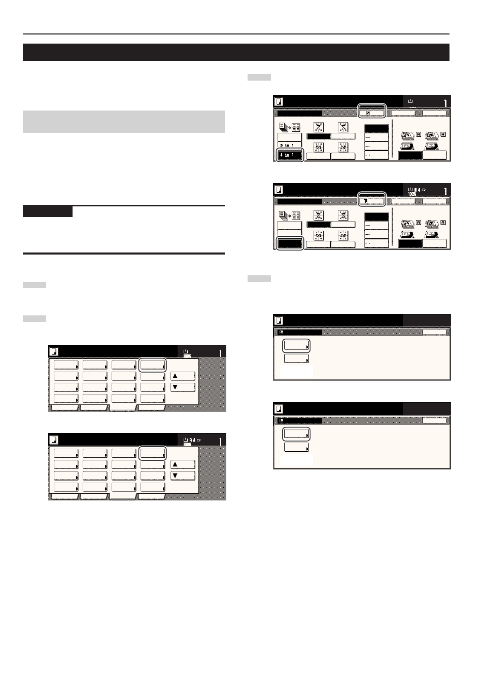 Registration keys, Ready to copy, Select item | Metric specifications | TA Triumph-Adler DC 2045 User Manual | Page 96 / 244