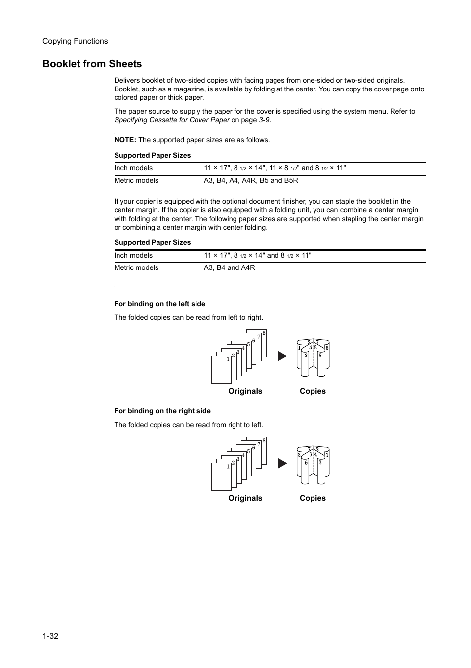 Booklet from sheets, Booklet from sheets -32 | TA Triumph-Adler DC 2060 User Manual | Page 38 / 210