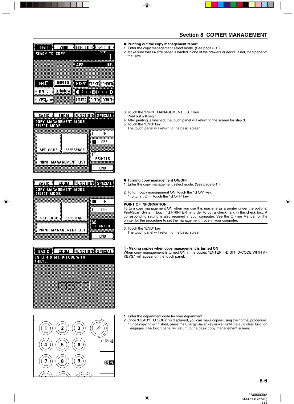 4 making copies when copy management is turned on | TA Triumph-Adler DC 2062 User Manual | Page 103 / 165