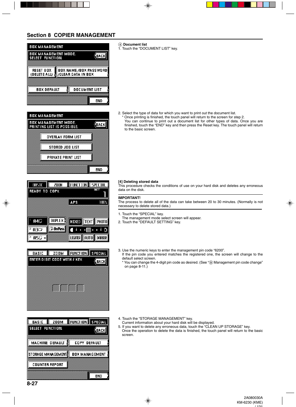 4] deleting stored data, 4] deleting stored data -27 | TA Triumph-Adler DC 2062 User Manual | Page 124 / 165