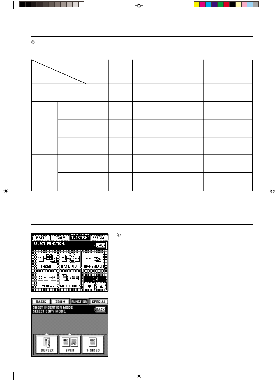 2 combining modes, 3 making copies with the sheet copy mode | TA Triumph-Adler DC 2062 User Manual | Page 48 / 165