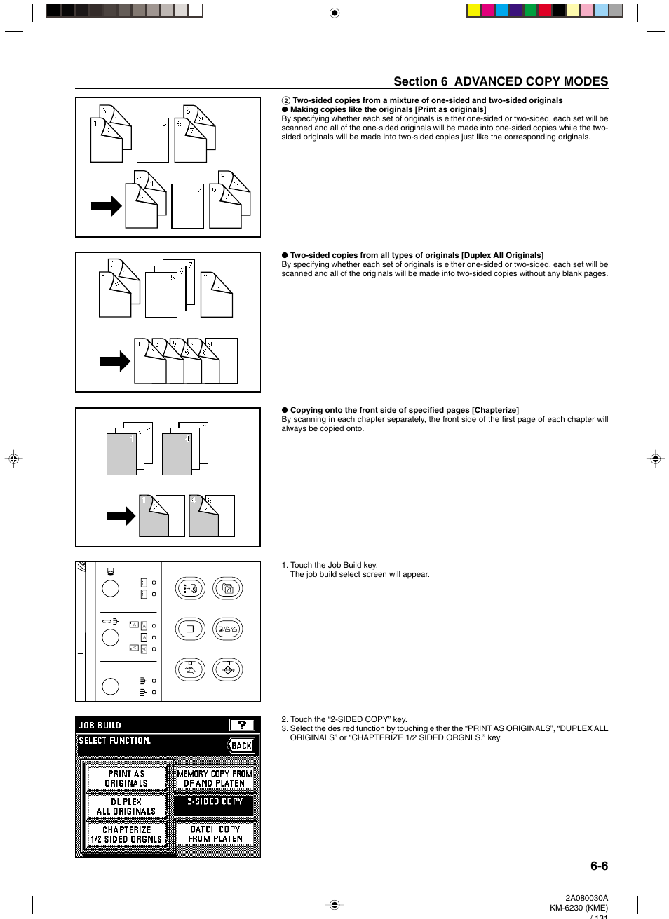 Duplex all originals] -6, Chapterize] -6 | TA Triumph-Adler DC 2062 User Manual | Page 73 / 165