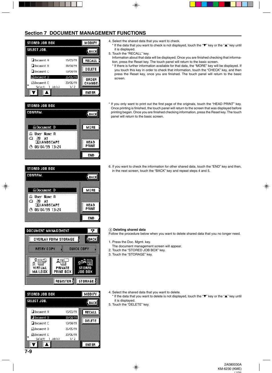 4 deleting shared data, 4 deleting shared data -9 | TA Triumph-Adler DC 2062 User Manual | Page 87 / 165