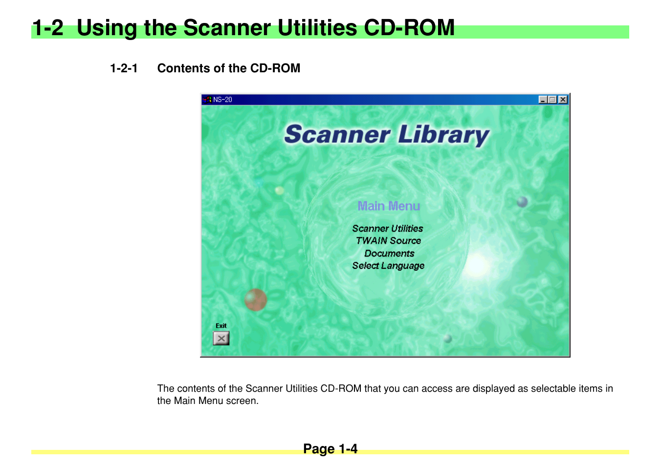 2-1 contents of the cd-rom, 2-1 contents of the cd-rom -4, 2 using the scanner utilities cd-rom | TA Triumph-Adler DC 2062 User Manual | Page 14 / 106