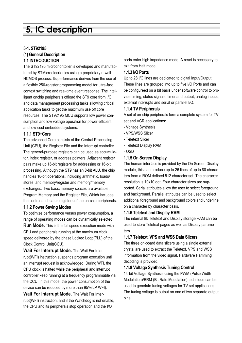 Ic description | Daewoo DSC-3270E User Manual | Page 11 / 60