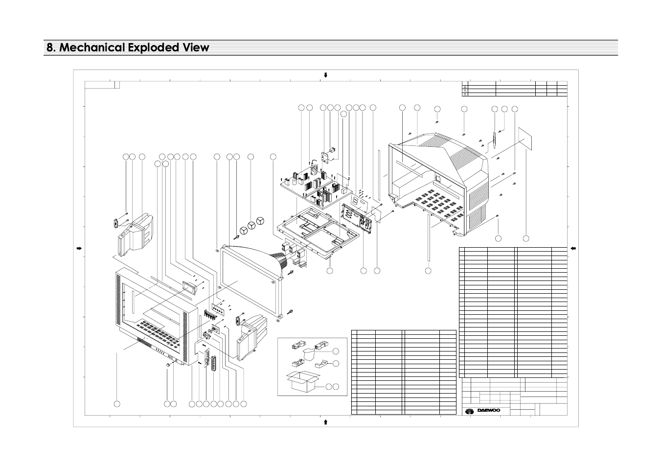 Mechanical exploded view | Daewoo DSC-3270E User Manual | Page 45 / 60