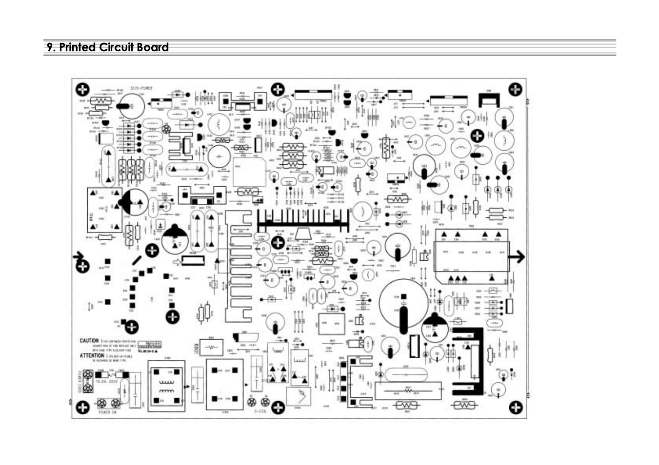 Printed circuit board | Daewoo DSC-3270E User Manual | Page 48 / 60