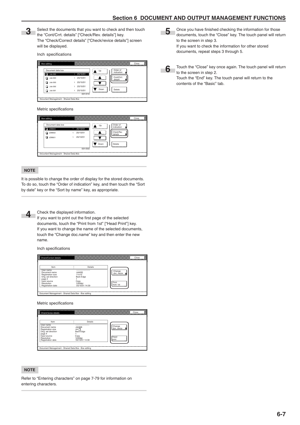 Metric specifications | TA Triumph-Adler DC 2075 User Manual | Page 123 / 263
